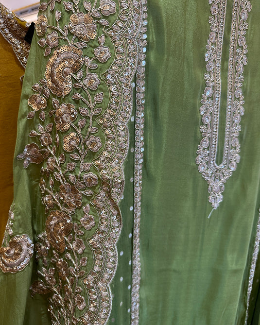 Article 12 Dori sequins work Upada silk suit