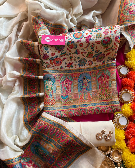 Kaani weave pure silk suit set