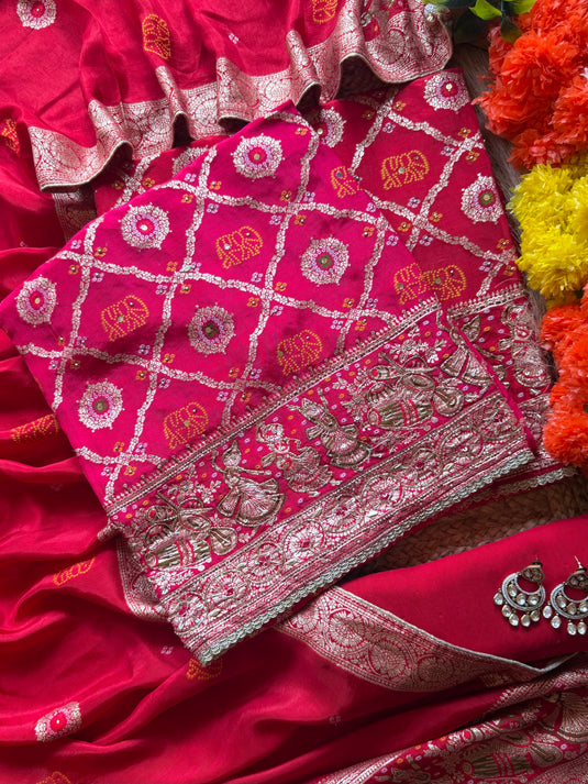 Rajwada fine Dolla silk suit set