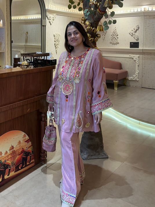 Blingy wedding special gotta details shimmer organza coord set