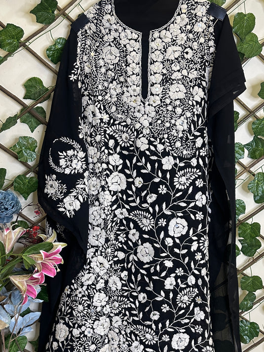 Pure Georgette Phulkari kurtas