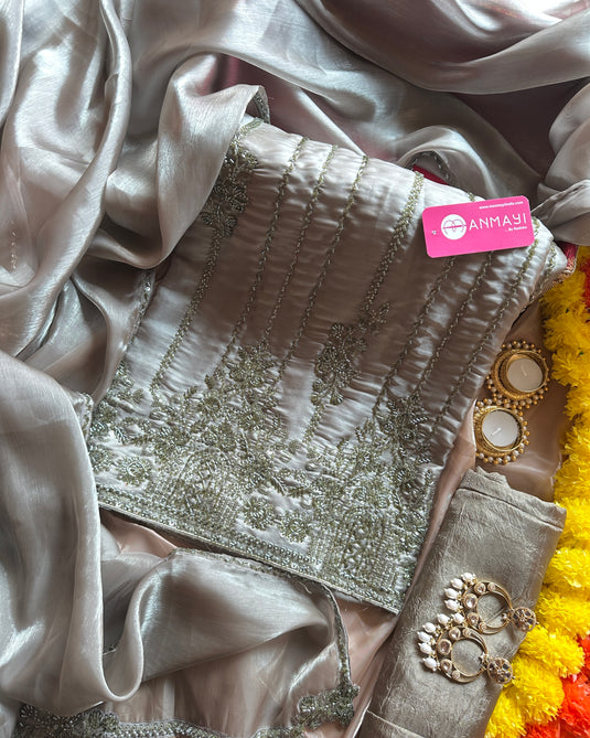 Embellished glass tissue festive suit set