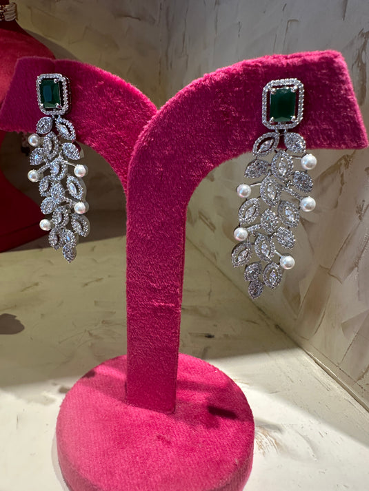 Grape bunch pearl studded earrings