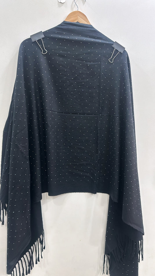 Studded soft colour wool stoles