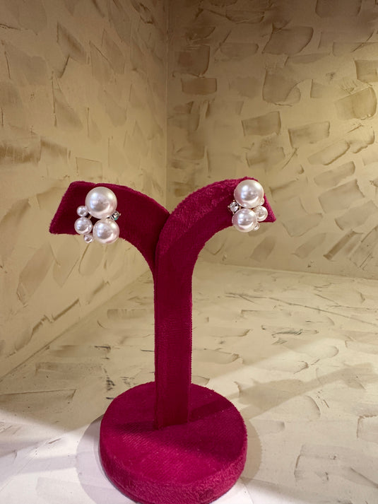 Pearl studded fusion earrings