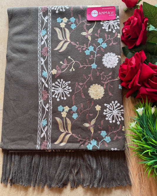 Kashmiri work soft wool stoles