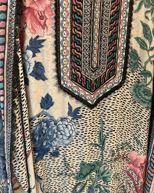 Assorted pure muslin digital print suit sets with highlights