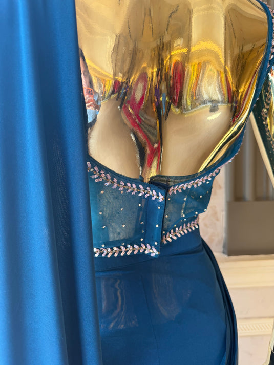 Parina drape saree with embellished stitched blouse