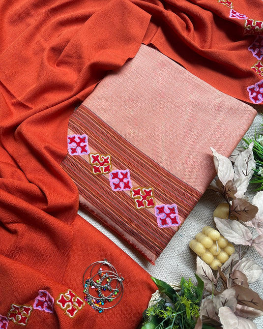 Traditional hand work Kullu weaves pure merino wool suits