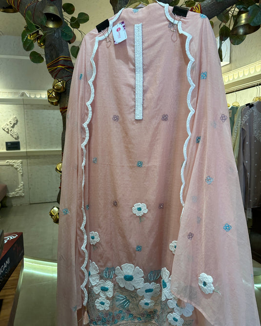 Wool work pure Mul cotton suit set