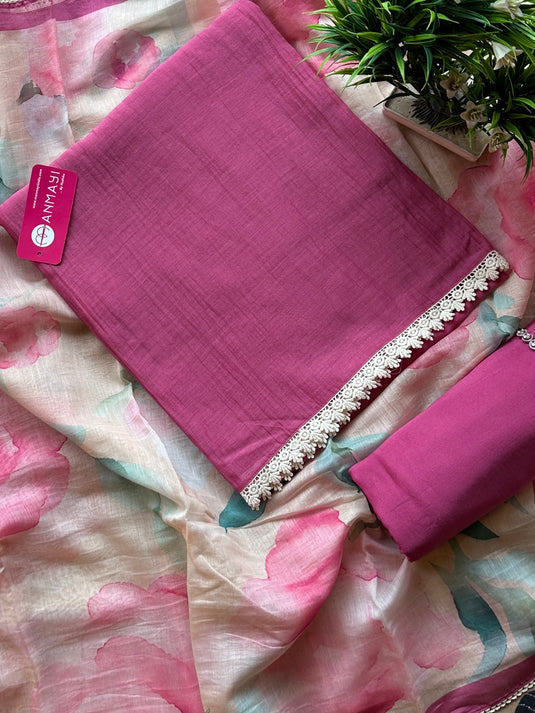 All over pure mul 3D print dupatta suit set