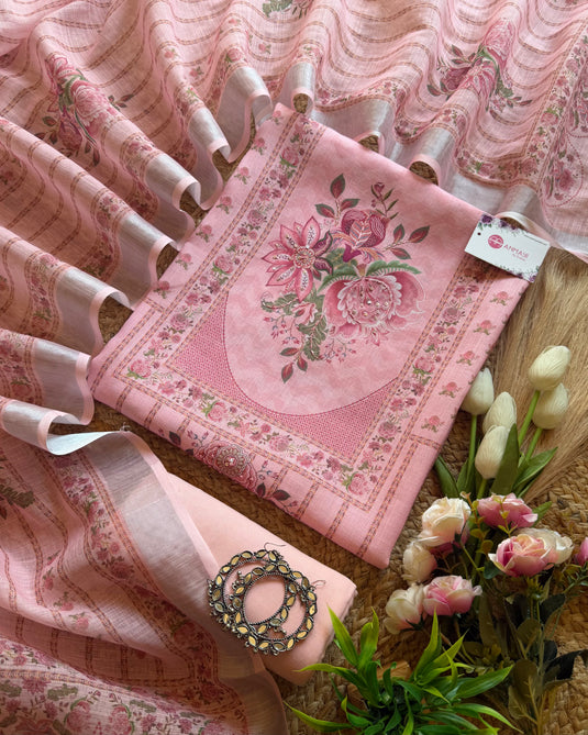 French frame linen suit set