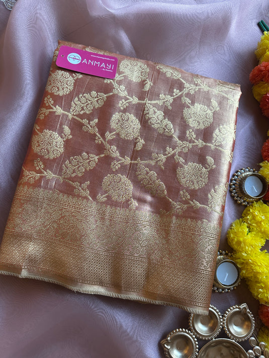 Gold weave silk saree