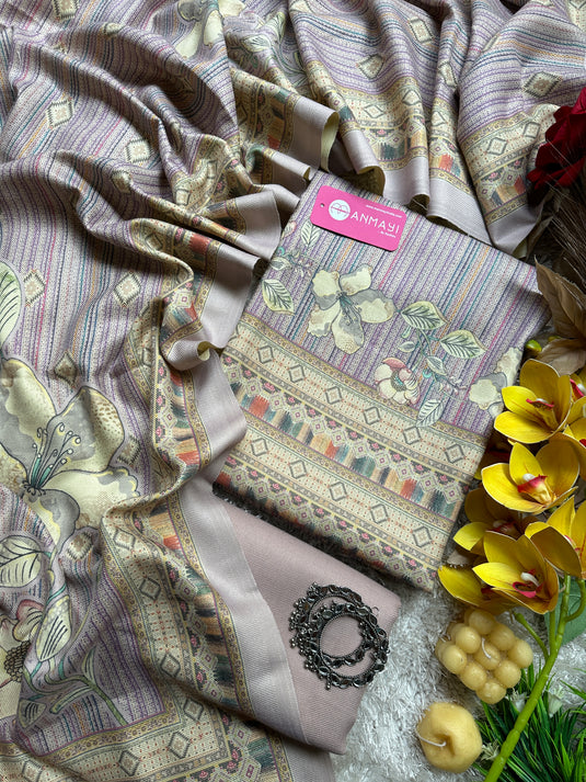 Pastel stripy floral soft spun suit sets