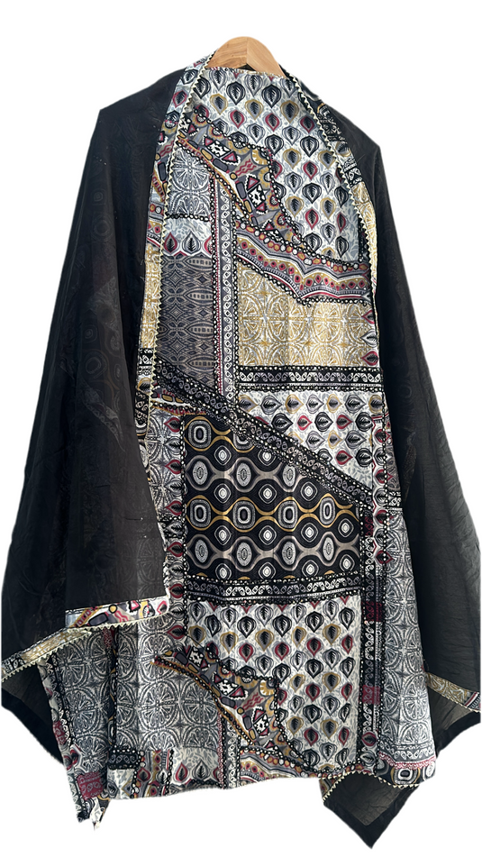 Banjara print Cambric cotton paper mirror work suit