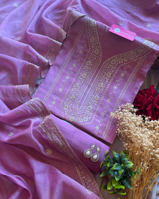 Pure Mul fine dori work suit set