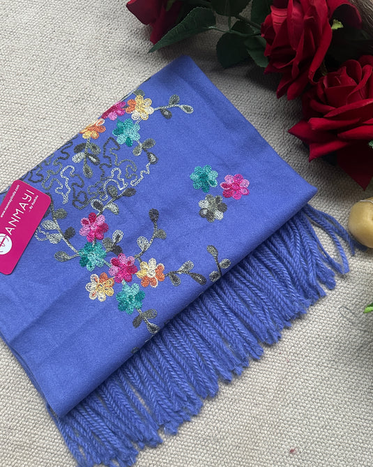 Multi coloured Kashmiri Jaal work stoles