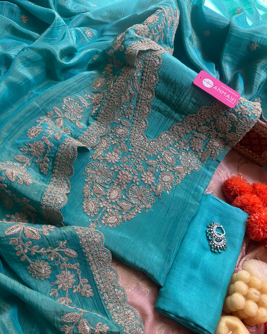 Crushed tissue dori detailing suit sets