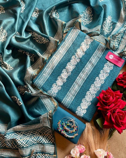 Hakooba pure cotton suits with block print dupatta