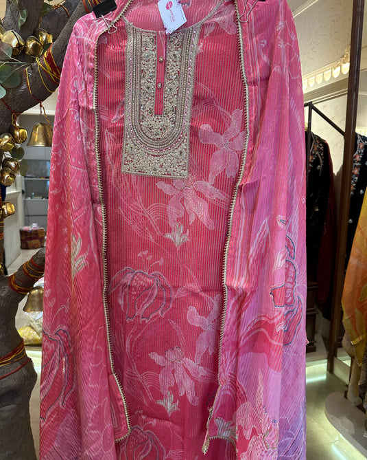 Article 2 shimmer lines organza Dori neck