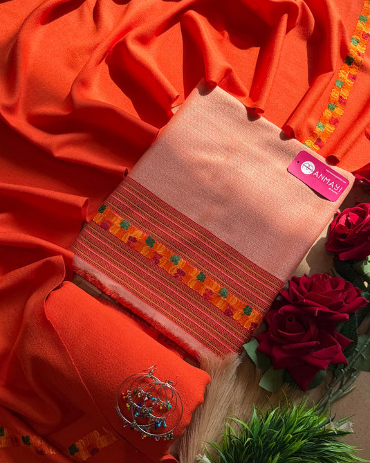 Merino wool suits with embroidered kullu work