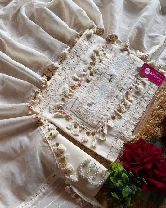 Tassel boho Hakooba cotton suit set