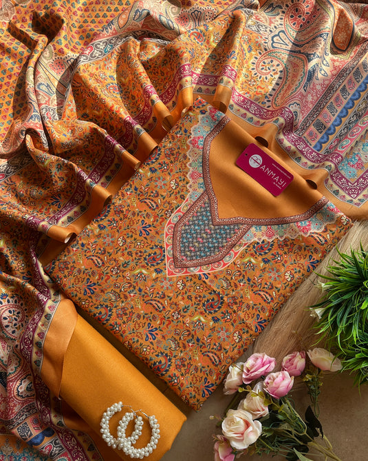 Kani print digital soft spun suit set