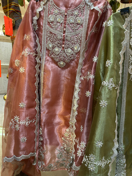 Pure tissue 3D floral dori work suit set