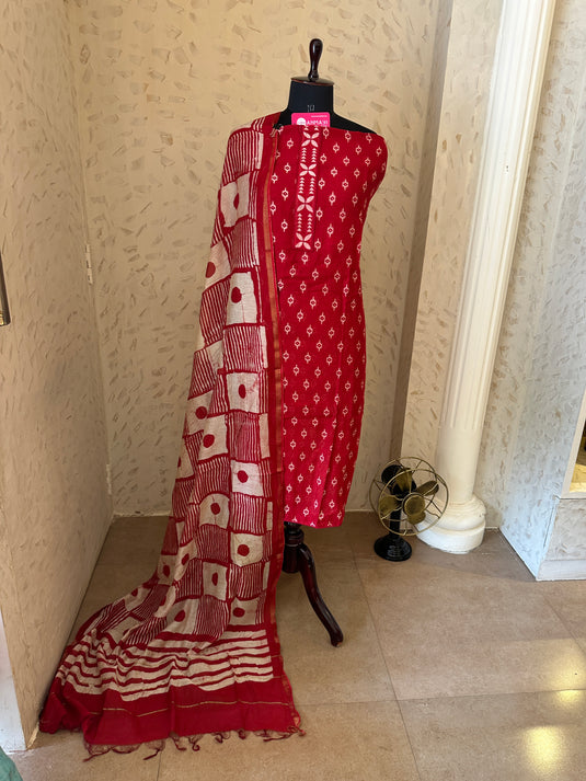 Abstract Maheshwari Cotton suit set