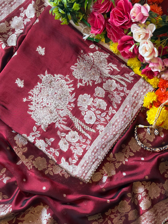 Forest highlights pure Dolla silk suit set