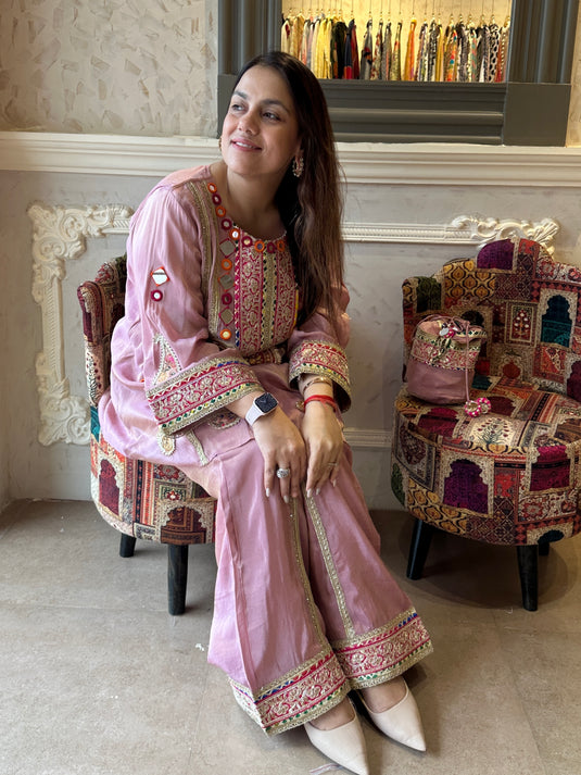 Blingy wedding special gotta details shimmer organza coord set