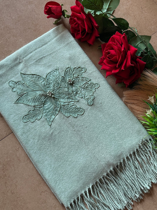 Organza panel patched stoles