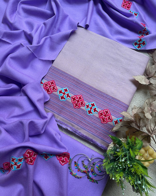 Traditional hand work Kullu weaves pure merino wool suits