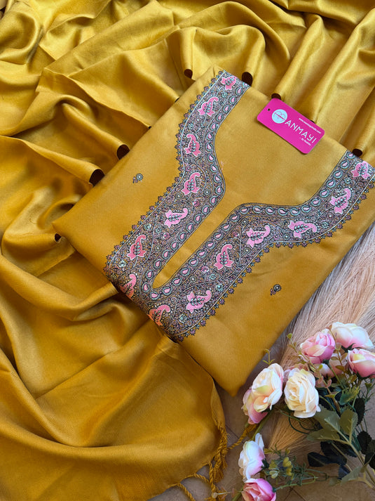 Woollen Kashmiri work all over suit set