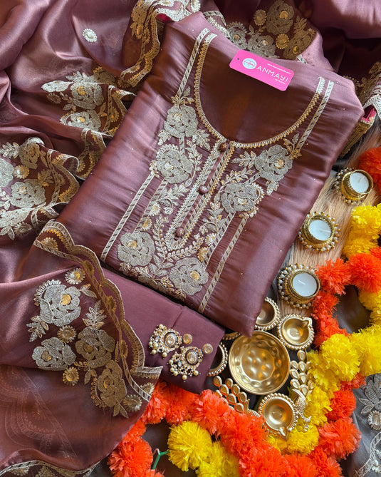 Glass tissue metallic dori work suit set