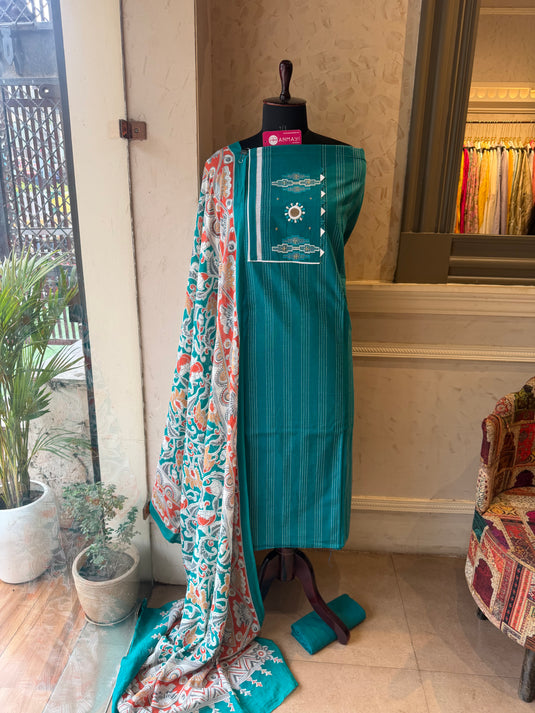 Ancient weave handloom cotton suit set