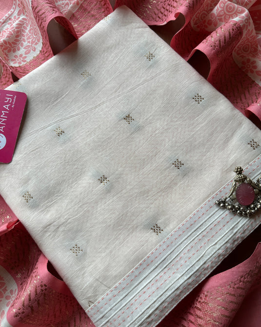 Combination Banarasi cotton suit set