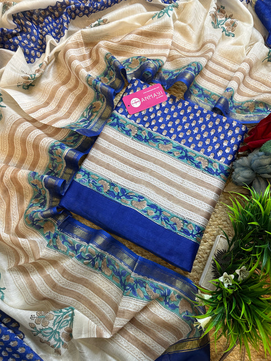 Pure Maheshwari assorted summer tones suit