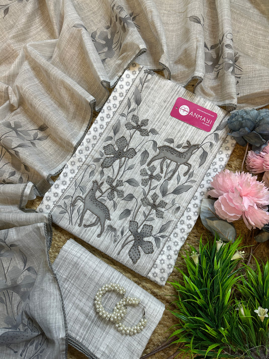 Deer print highlight mul cotton suit set