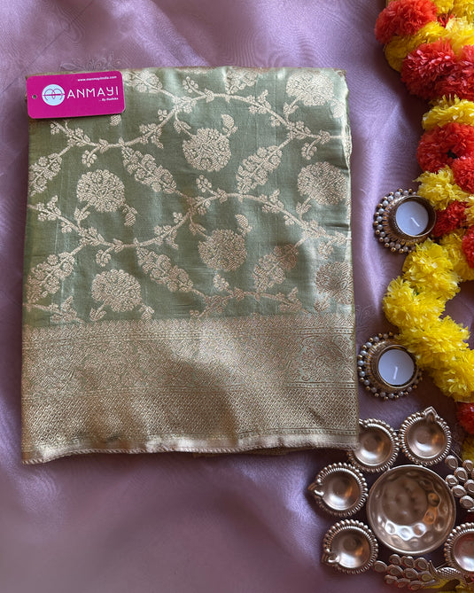 Gold weave silk saree