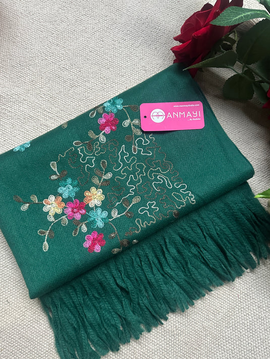 Multi coloured Kashmiri Jaal work stoles