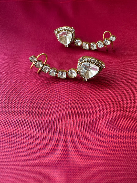Kundan anti tarnish ear cuffs