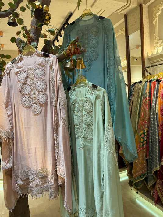 Pakistani crochet modal suit set