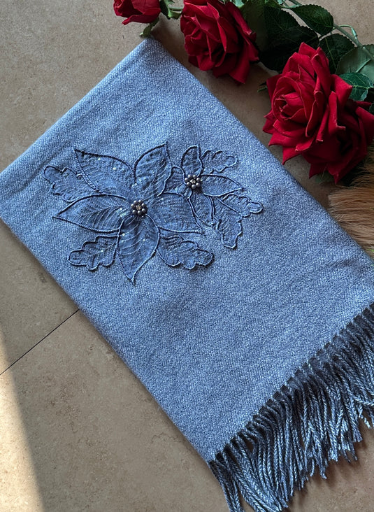 Organza panel patched stoles