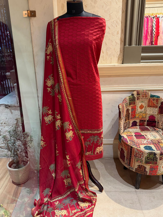 Hakooba cotton pichwai print suit set