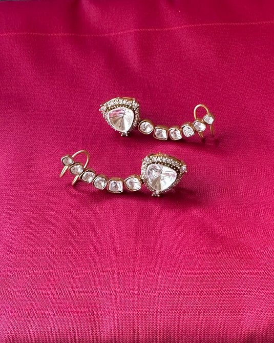Kundan anti tarnish ear cuffs