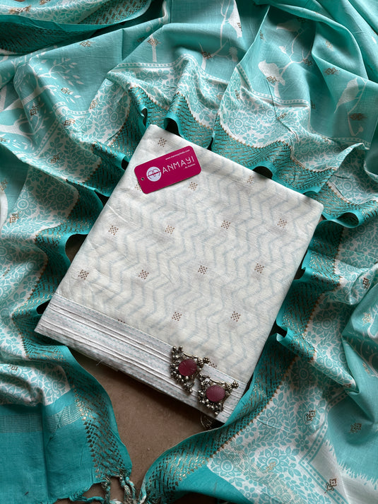 Combination Banarasi cotton suit set