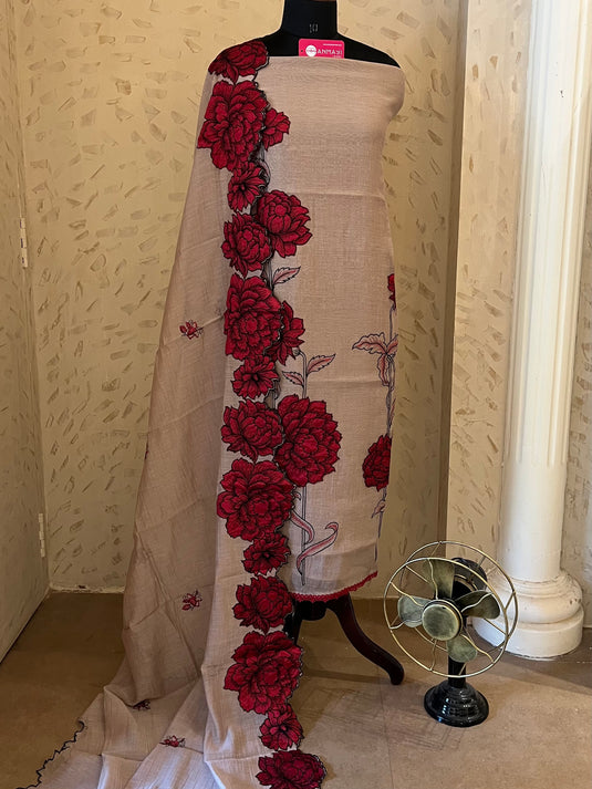 Embroidered cutwork pure mul suits