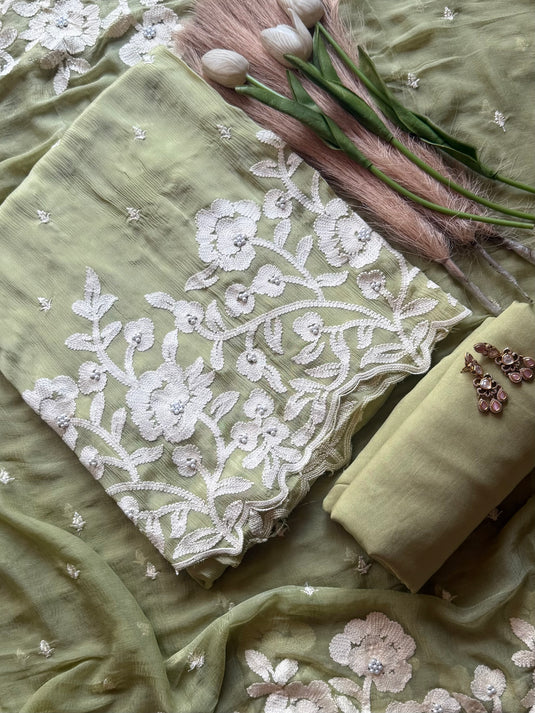 Chinnon Karachi work Pakistani suit set