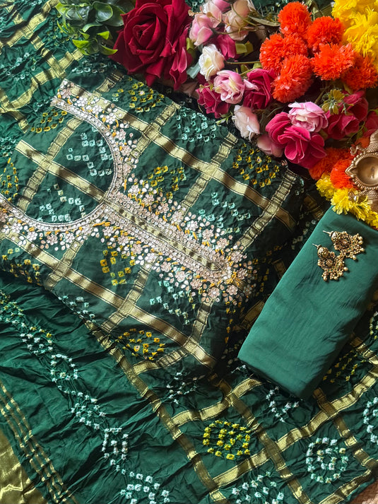 Ghadchola pure gajji silk suit set